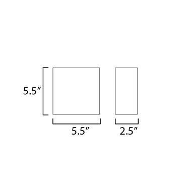 ET2 Cubed 5.5" LED Outdoor Sconce Black