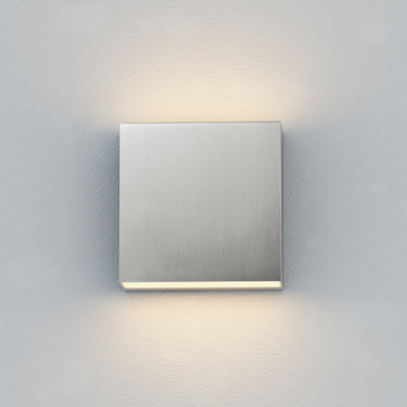 ET2 Cubed 5.5" 2-Light LED Outdoor Sconce Satin Aluminum