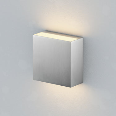 ET2 Cubed 5.5" 2-Light LED Outdoor Sconce Satin Aluminum