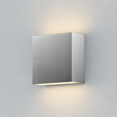 ET2 Cubed 5.5" 2-Light LED Outdoor Sconce Satin Aluminum