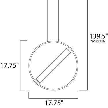 ET2 Flare LED Pendant Black/Soft Gold