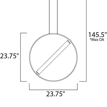 ET2 Flare LED Pendant Black/Soft Gold