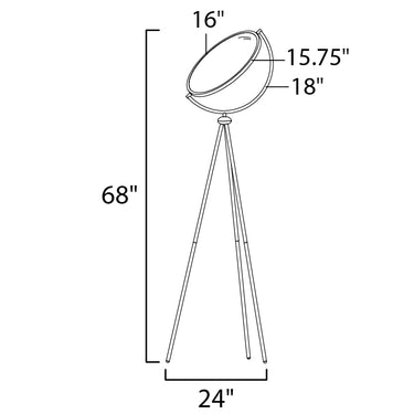 ET2 Paddle LED Floor Lamp Black