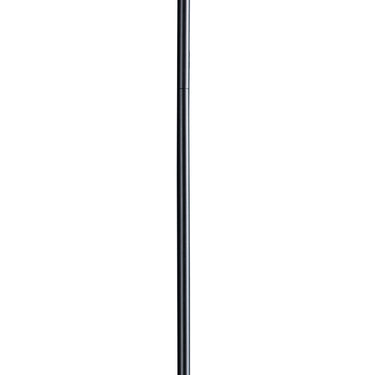 ET2 Zephyr mini crystal pendant, Black, front view with square canopy, rod stem and framed crystal cylinder