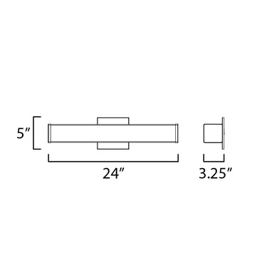 ET2 Baritone 24" LED Bath Vanity Polished Chrome