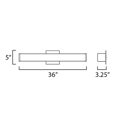 ET2 Baritone 36" LED Bath Vanity Satin Nickel