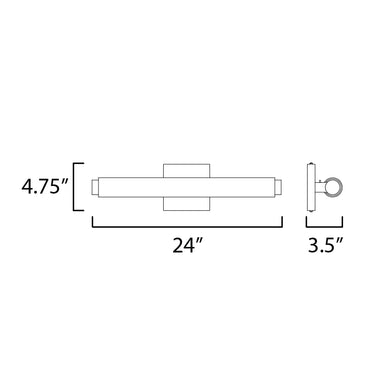 ET2 Soprano 24" LED Bath Vanity Polished Chrome