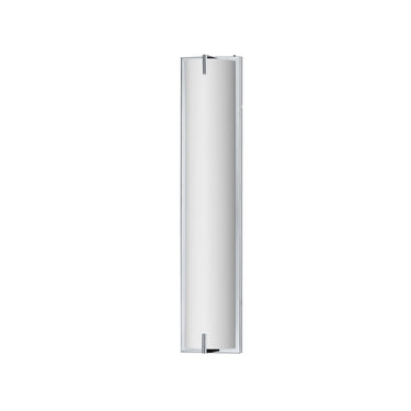 ET2 Alto matte white linear bath vanity light, 24 in Polished Chrome, front view