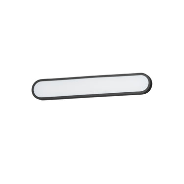 ET2 Latitudes slim oval 5cct bath sconce, 30 in Black, front view