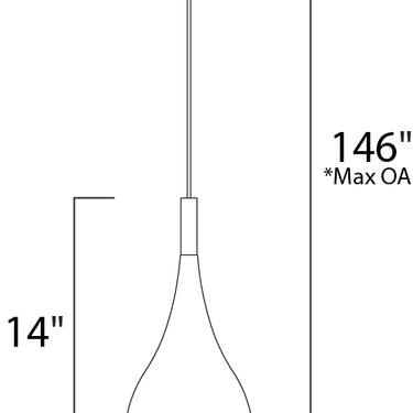 ET2 Teardrop Pendant Satin Nickel