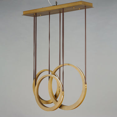 ET2 Tether 3-Light LED Pendant Natural Aged Brass