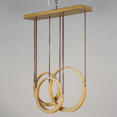 ET2 Tether 3-Light LED Pendant Natural Aged Brass