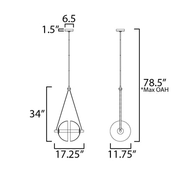 ET2 Dispatch 17" LED Pendant Natural Aged Brass