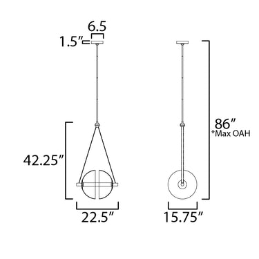 ET2 Dispatch 21" LED Pendant Natural Aged Brass