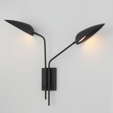 ET2 Marsh 2-Light LED Wall Sconce Black