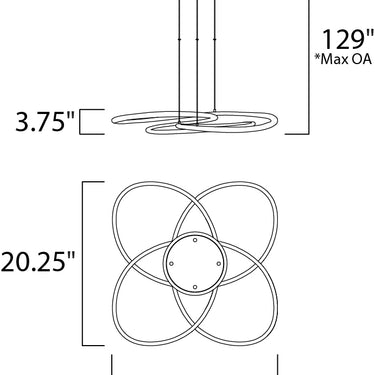 ET2 Coaster LED Pendant Polished Chrome
