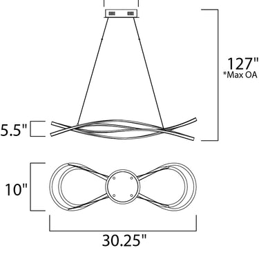 ET2 Coaster LED Pendant Polished Chrome