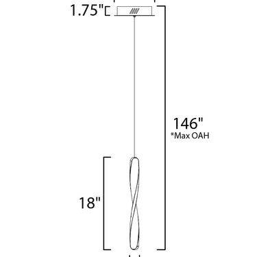 ET2 Pirouette LED Pendant Black