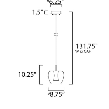 ET2 Newton LED Pendant Black/Gold