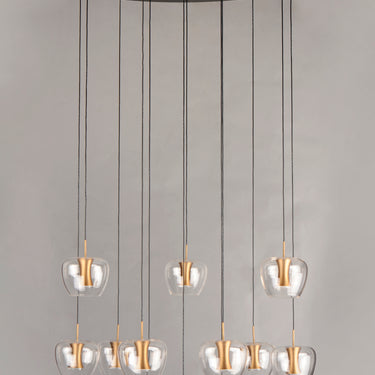 ET2 Newton 12-Light LED Pendant Black/Gold