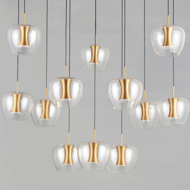 ET2 Newton 12-Light LED Pendant Black/Gold