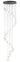ET2 Newton multi-light apple glass pendant, 25-Light Black / Gold, front view