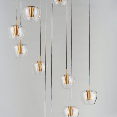 ET2 Newton 25-Light LED Pendant Black/Gold