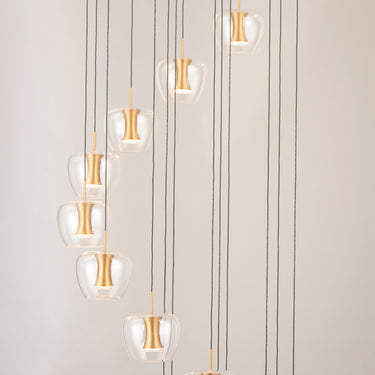 ET2 Newton 25-Light LED Pendant Black/Gold