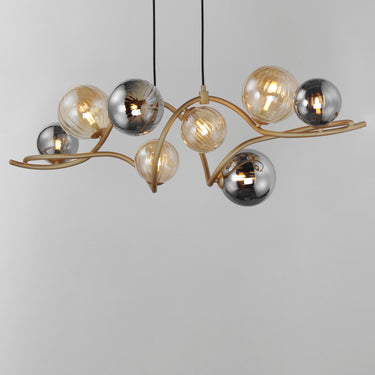 ET2 Planetary 8-Light LED Linear Pendant Gold
