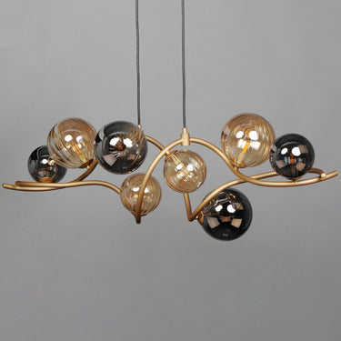 ET2 Planetary 8-Light LED Linear Pendant Gold