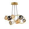 ET2 Planetary 8-Light LED Chandelier Gold