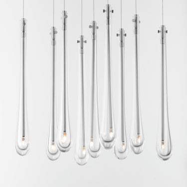 ET2 Stillo 9-Light LED Pendant Satin Nickel