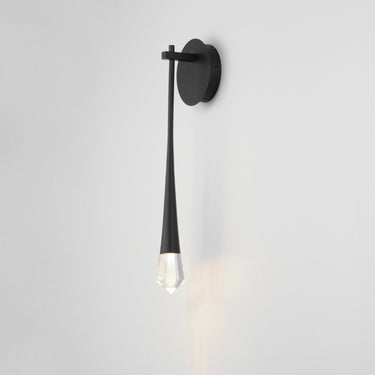 ET2 Pierce faceted crystal wall sconce, Black, alternate view