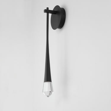 ET2 Pierce faceted crystal wall sconce, Black, alternate view