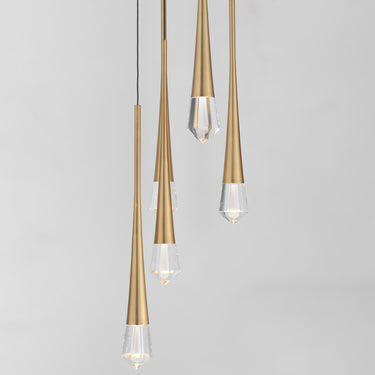ET2 Pierce 5-Light LED Pendant Gold