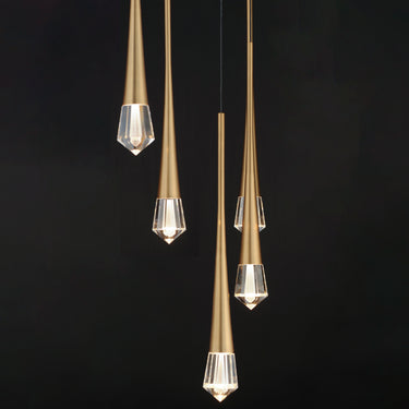 ET2 Pierce 5-Light LED Pendant Gold