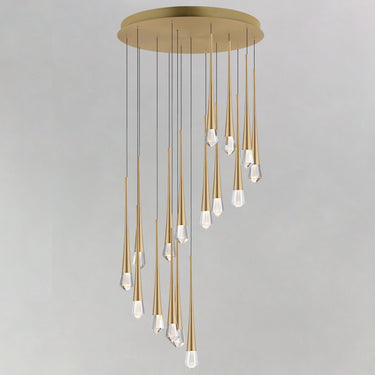 ET2 Pierce 16-Light LED Chandelier Gold