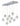ET2 Orb II 10-light pendant, Polished Chrome, ten bubble glass balls under a long rectangular canopy