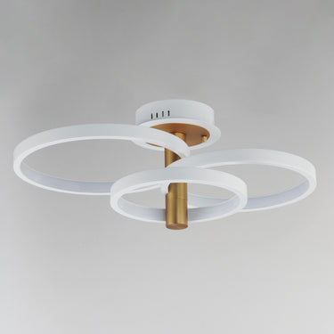 ET2 Hoopla 3-Light LED Semi Flush Mount White/Gold