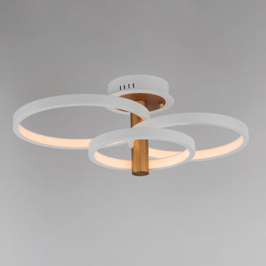 ET2 Hoopla 3-Light LED Semi Flush Mount White/Gold