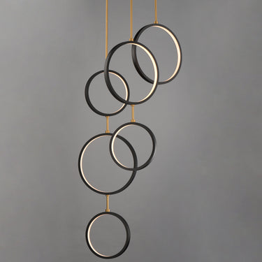 ET2 Hoopla 6-Light LED Pendant Black/Gold