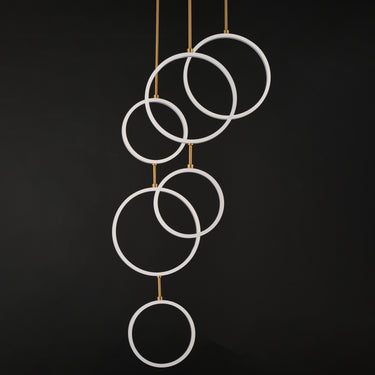 ET2 Hoopla 6-Light LED Pendant White/Gold
