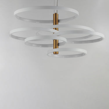 ET2 Hoopla 6-Light LED Pendant White/Gold