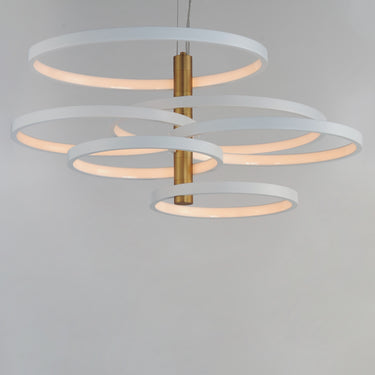 ET2 Hoopla 6-Light LED Pendant White/Gold