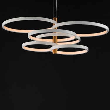 ET2 Hoopla 6-Light LED Pendant White/Gold