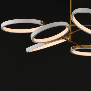 ET2 Hoopla 6-Light LED Pendant White/Gold