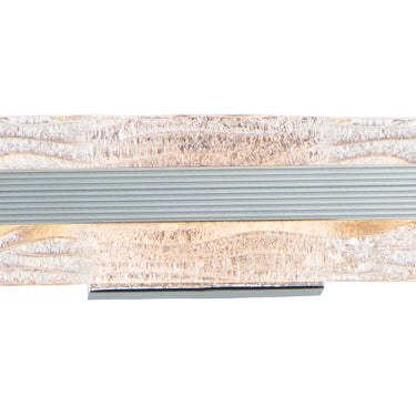 ET2 Ripple rippled glass bath vanity light, 24 in, front view