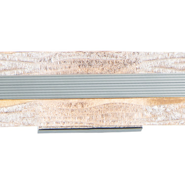 ET2 Ripple rippled glass bath vanity light, 30 in, front view
