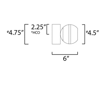 ET2 Swank LED Wall Sconce/Flush Mount Natural Aged Brass
