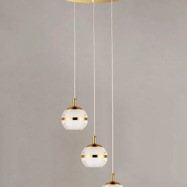 ET2 Swank 3-Light LED Pendant Natural Aged Brass